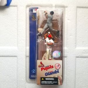 2004 Mcfarlane 3 Inch Baseball Figures,Pujols and Giambi.New in Package